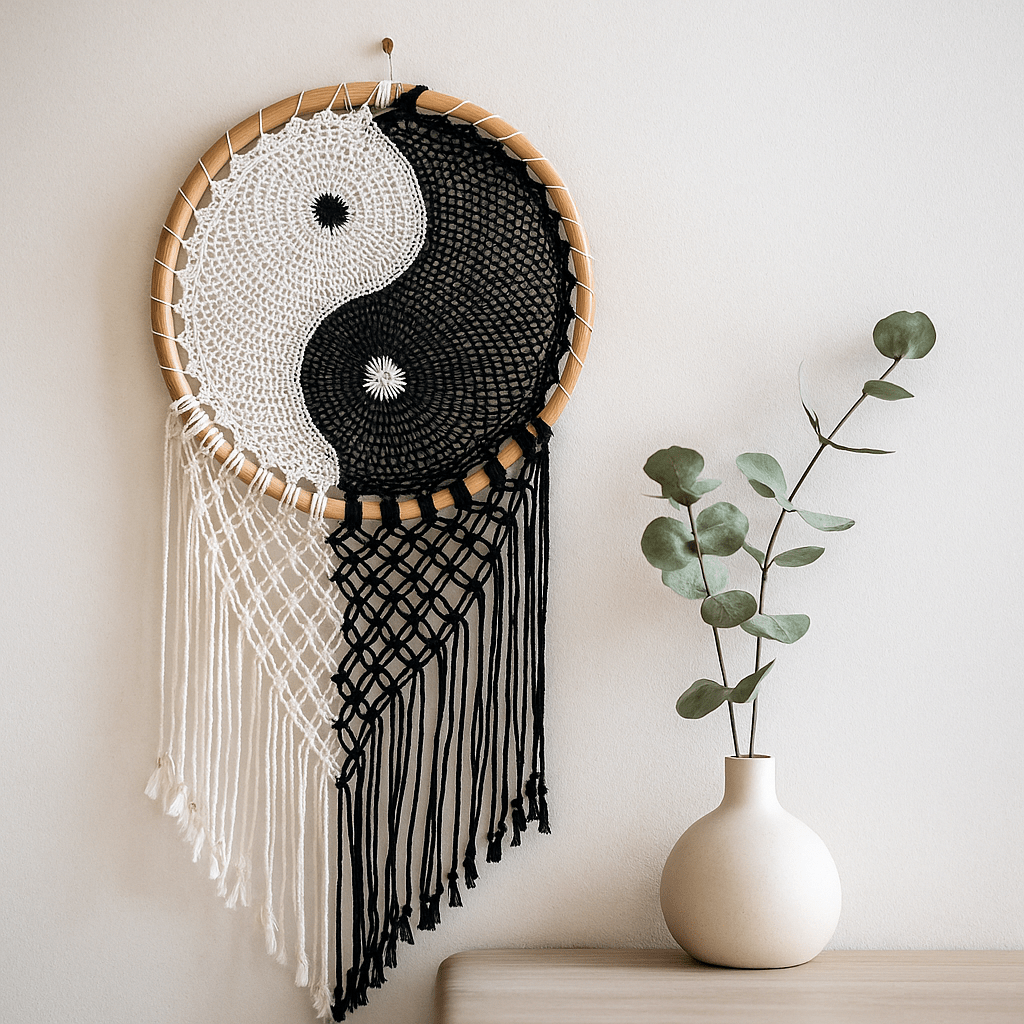 Dreamcatcher Yin Yang 50 cm - SHAMTAM.COM