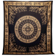 Elegant Black and Gold Elephant Jungle Double Cotton Bedspread and Wall Hanging Tapestry - SHAMTAM.COM