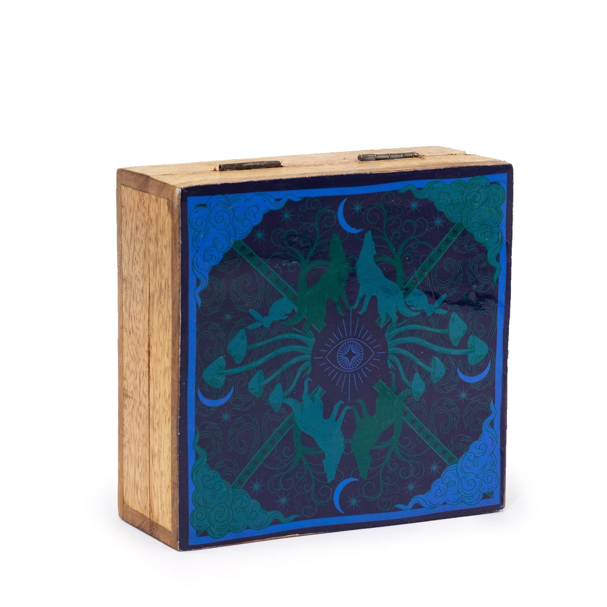 Hop Hare Medium Enameled Square Box - Wolf & Moon - SHAMTAM.COM