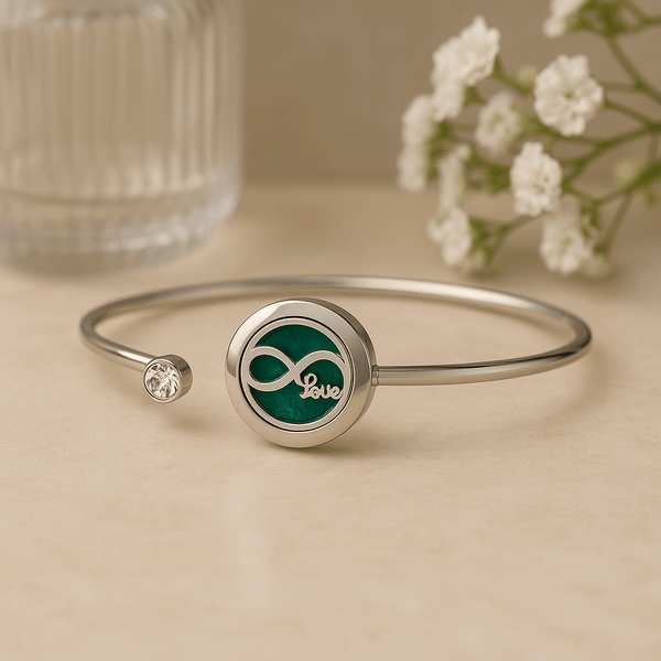 Pulseira Difusor de Óleo Essencial Amor Infinito 20mm