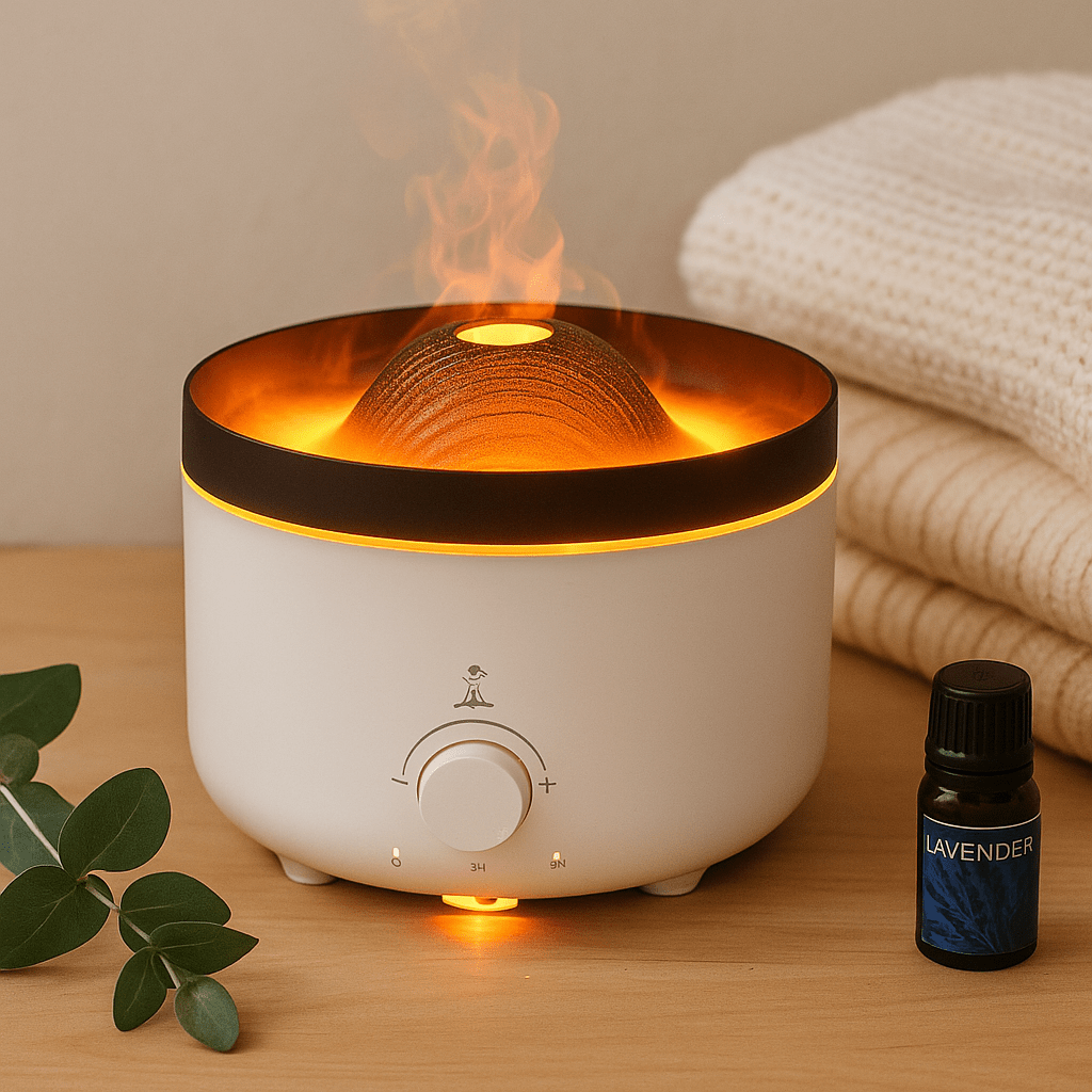Essential Oil Diffuser Humidifier Volcano Effect 560ml - SHAMTAM.COM