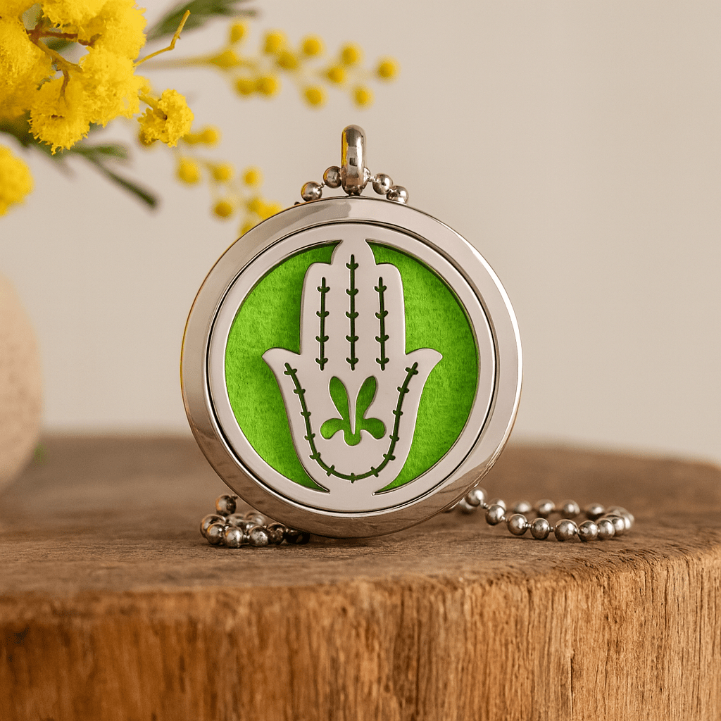 Essential Oil Diffuser Necklace Hand of Fatima 30mm - SHAMTAM.COM