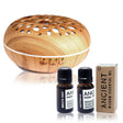 Oslo Aroma Diffuser Set with Breath Easy & Happiness Essential Oils - Ultimate Aromatherapy Starter Kit for Relaxation & Well - being - SHAMTAM.COM
