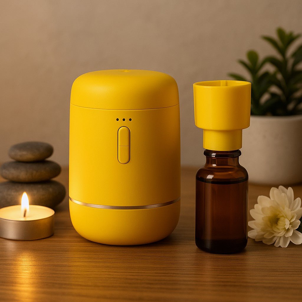 Essential Oil Diffuser Yellow USB Rechargeable Waterless - SHAMTAM.COM
