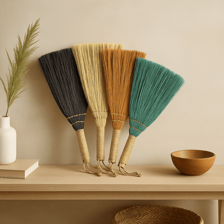 Fan Broom 4 - Pack Assorted Colors and Sizes - SHAMTAM.COM