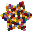 Felt Ball Star Centre Mat - Multi Colour - SHAMTAM.COM