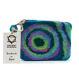 Handmade Psychedelic Felt Zipper Pouch - Colorful Circular Pattern by Ancient Wisdom, Made in Nepal - SHAMTAM.COM