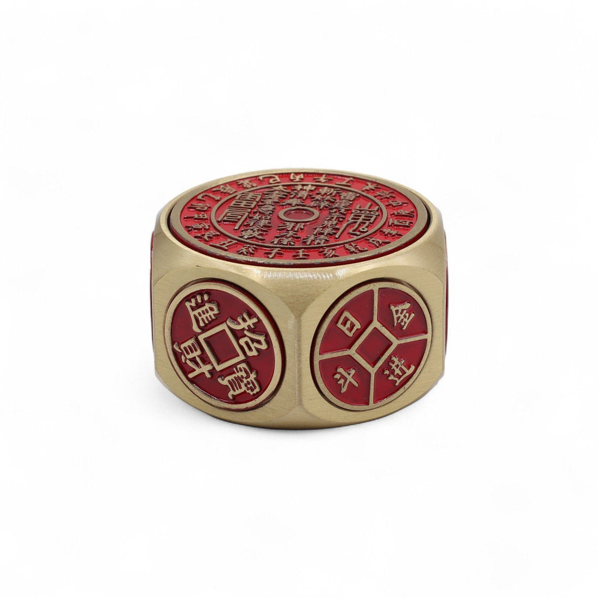 Feng Shui Lucky Red Coin Desk Spinner - SHAMTAM.COM