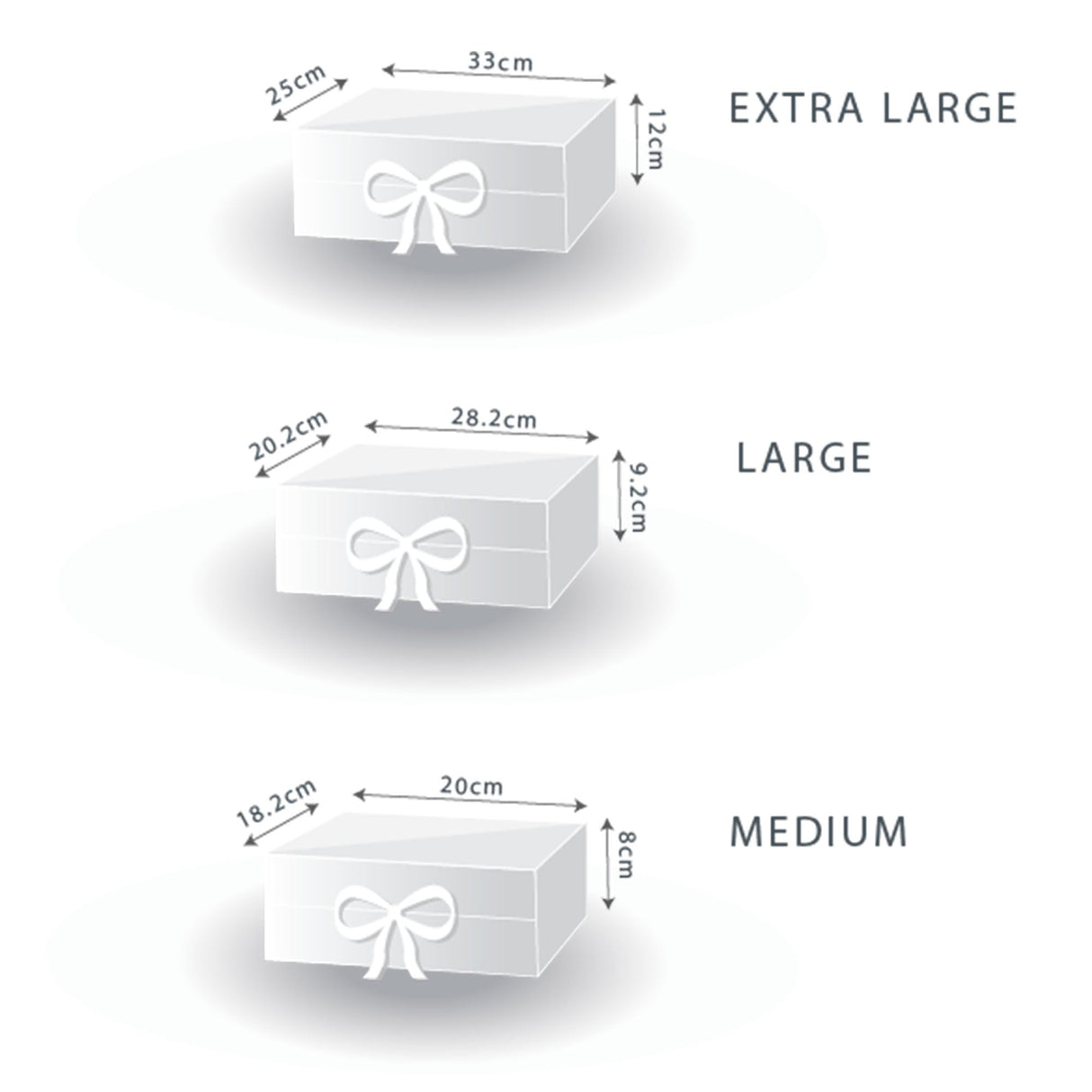 Flat Pack Gift Box - Medium Square (20x18.2x8cm) - Ivory - SHAMTAM.COM