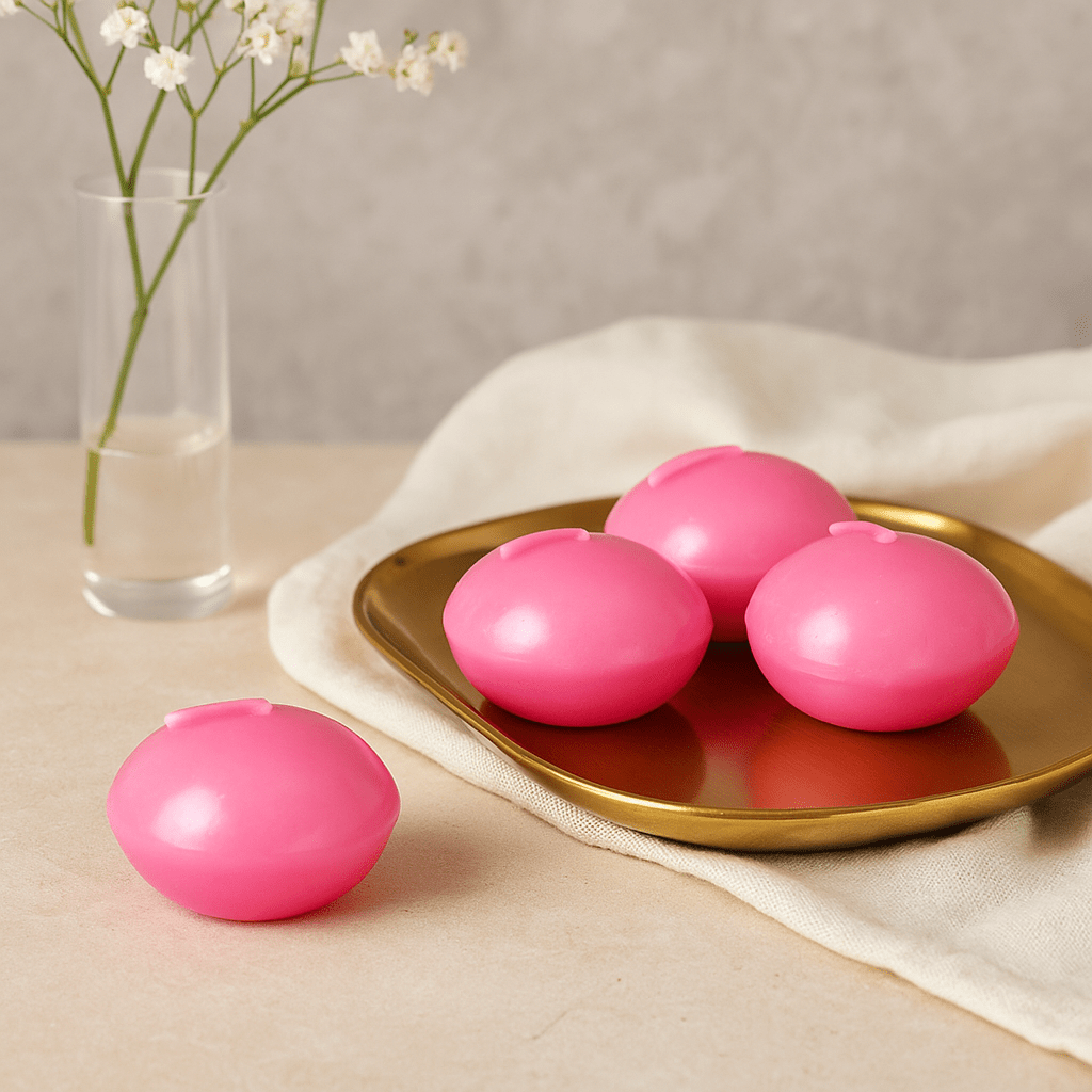 Floating Candles Small Pink Unscented 10 Pack - SHAMTAM.COM