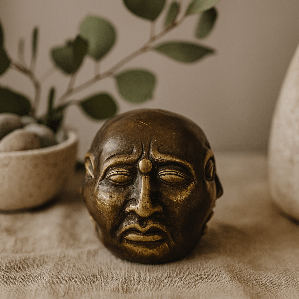 Four - Faced Buddha Feng Shui Brass Statue 6cm - SHAMTAM.COM