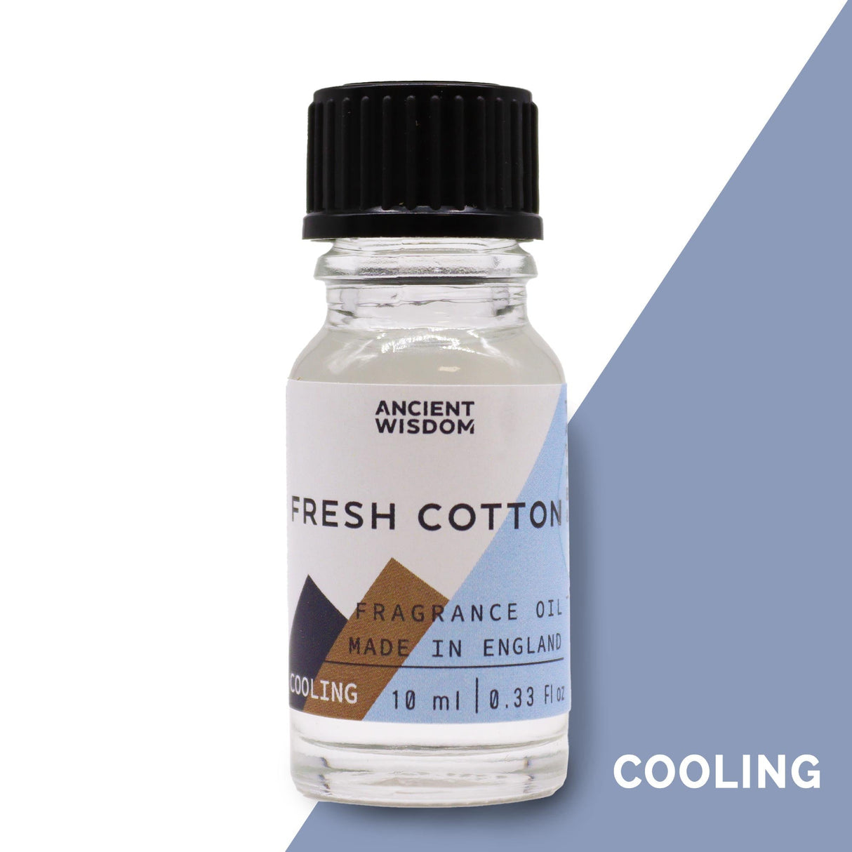 Fresh Cotton Fragrance Oil 10ml by Ancient Wisdom - Cooling Scent Made in England - SHAMTAM.COM