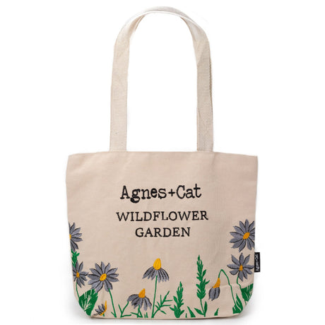 Garden Tote Bag With Embroidered Bees - SHAMTAM.COM