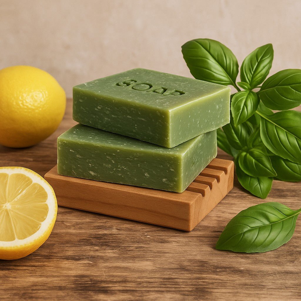 Gardener's Scrub Soap Bar Lemon Basil 100g - SHAMTAM.COM