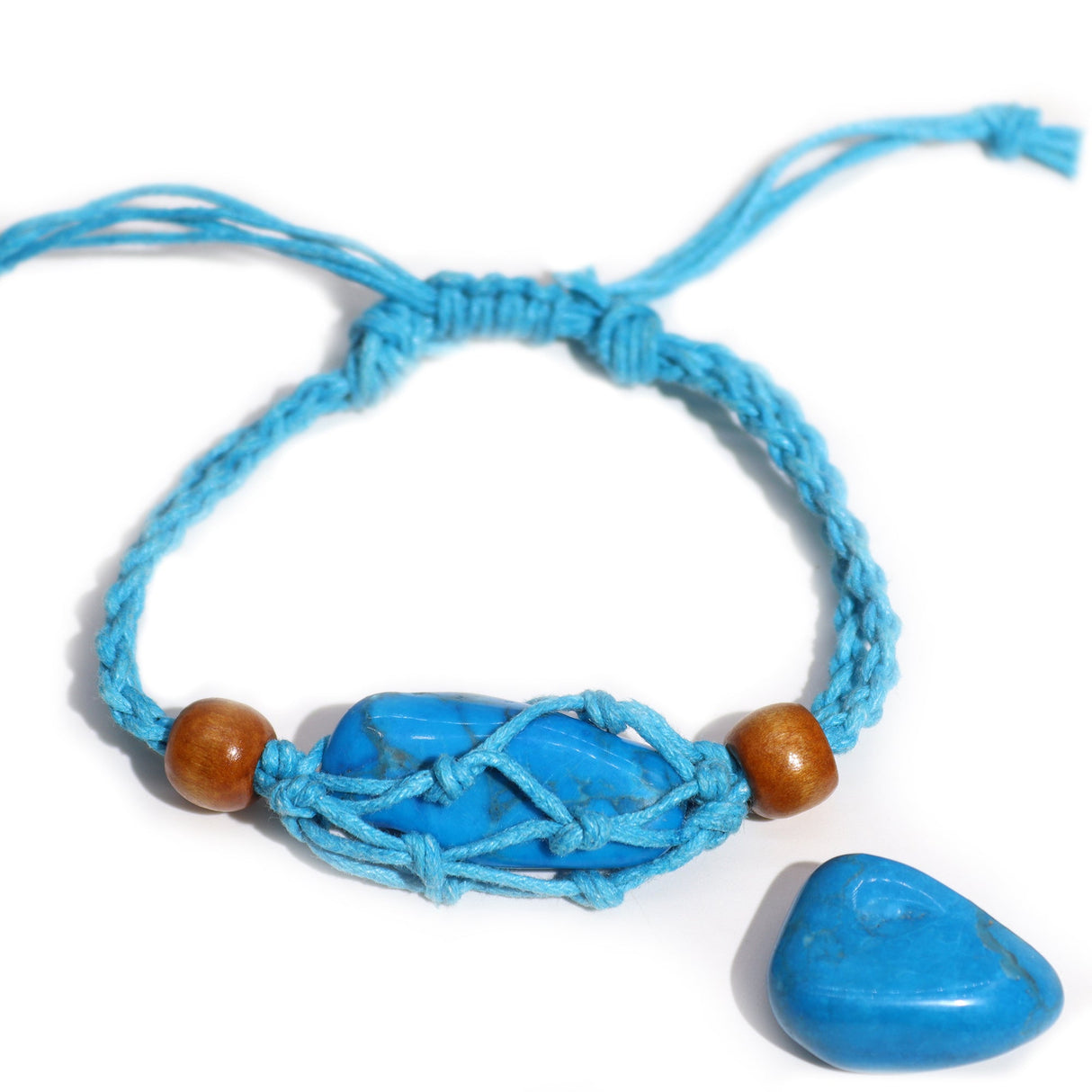 Gemstone Bracelet Cord - Blue - SHAMTAM.COM