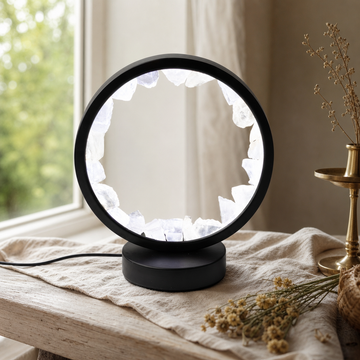 Gemstone Halo Lamp - Zen Mind - Clear Quartz