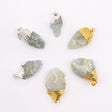 Gemstone Indian Jade Gold & Silver Plated Pendants (6 assorted) (6 pcs) - SHAMTAM.COM