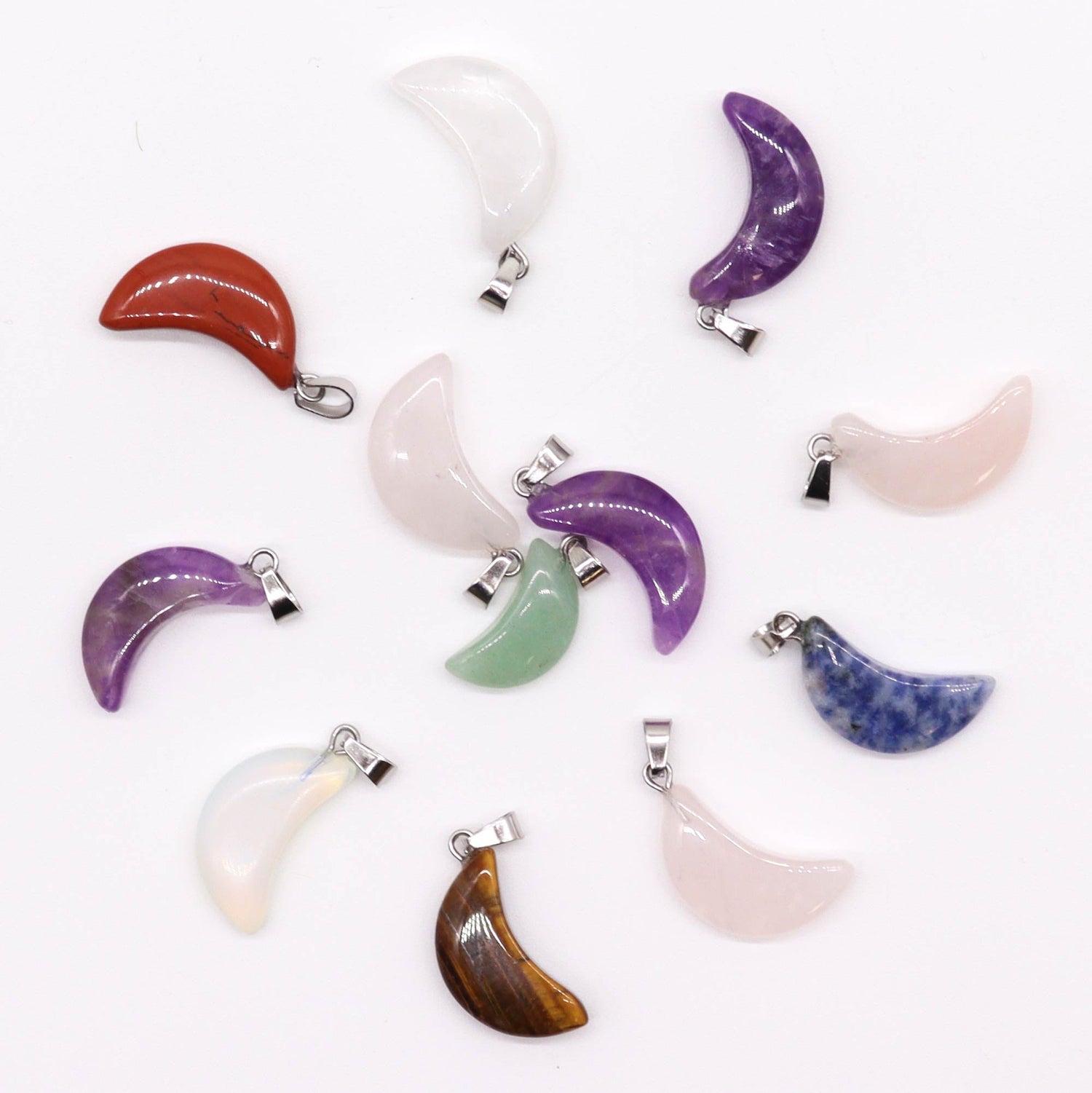 Moons Pendant Crystal Gemstone 20x13mm - SHAMTAM.COM