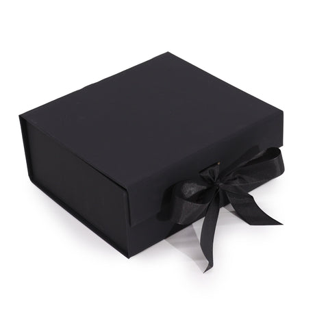 Flat Pack Gift Box - Medium Square (20x18.2x8cm) - Black - SHAMTAM.COM