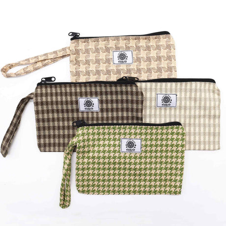 Eco - Friendly Assorted Design Gift Pouches with Wrist Loop - 20x13cm Reusable Storage for Cosmetics & Accessories - SHAMTAM.COM