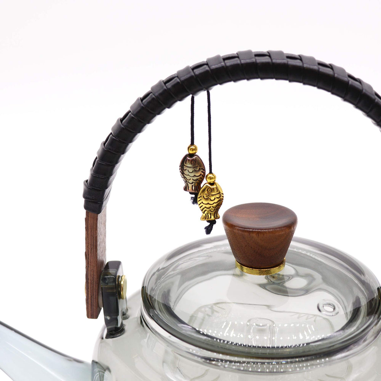 Glass Infuser Teapot - With Steamer System Charcoal - 1000ml - SHAMTAM.COM