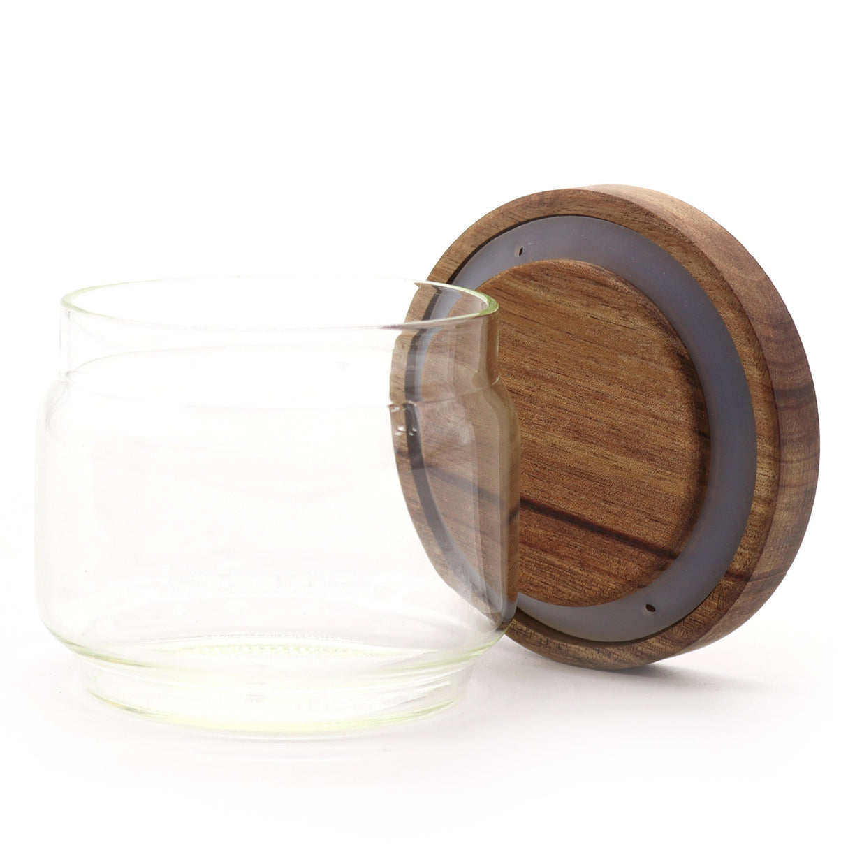 Cottage Bamboo Glass Jar - 7cm - SHAMTAM.COM
