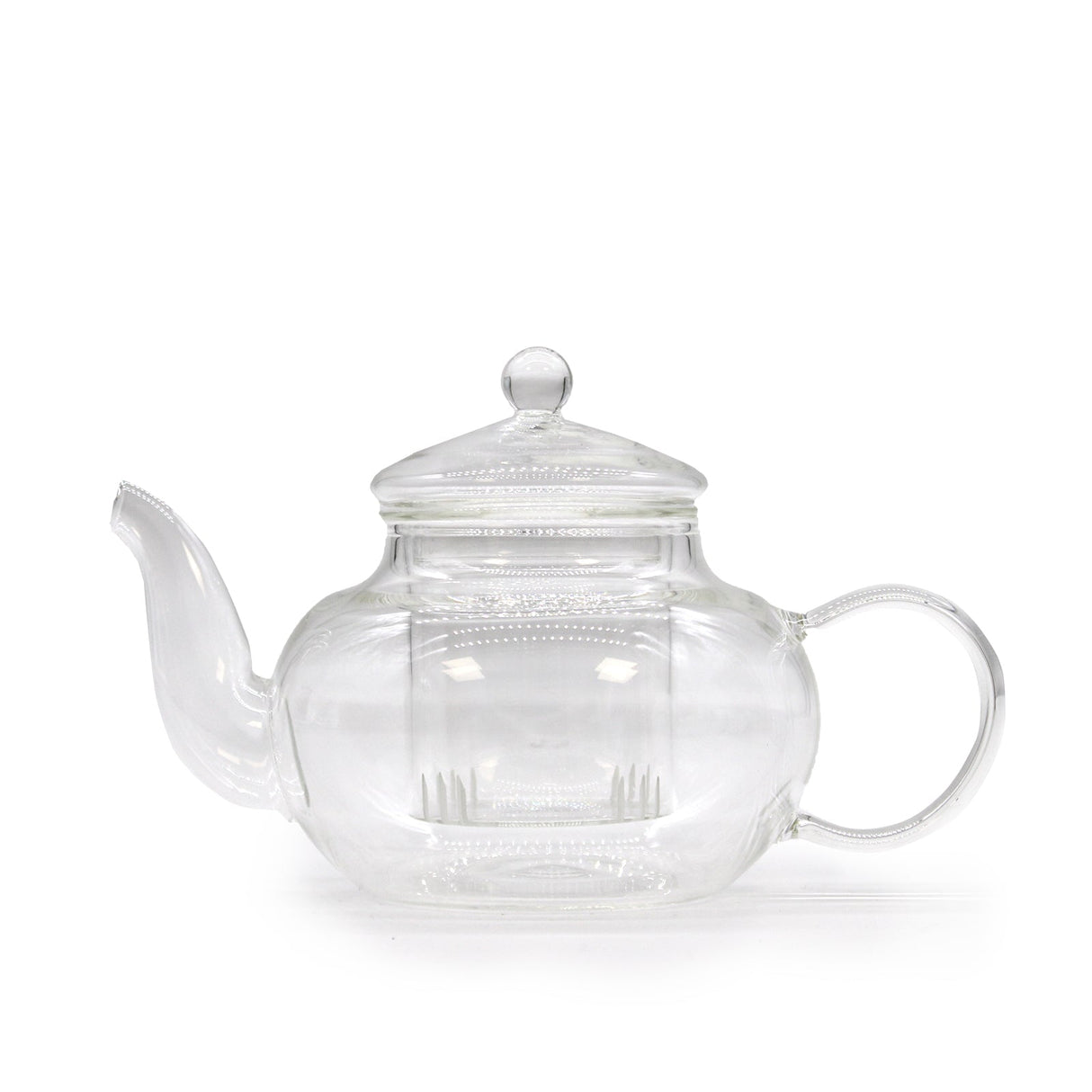Glass Infuser Teapot - Round Pearl - 400ml - SHAMTAM.COM
