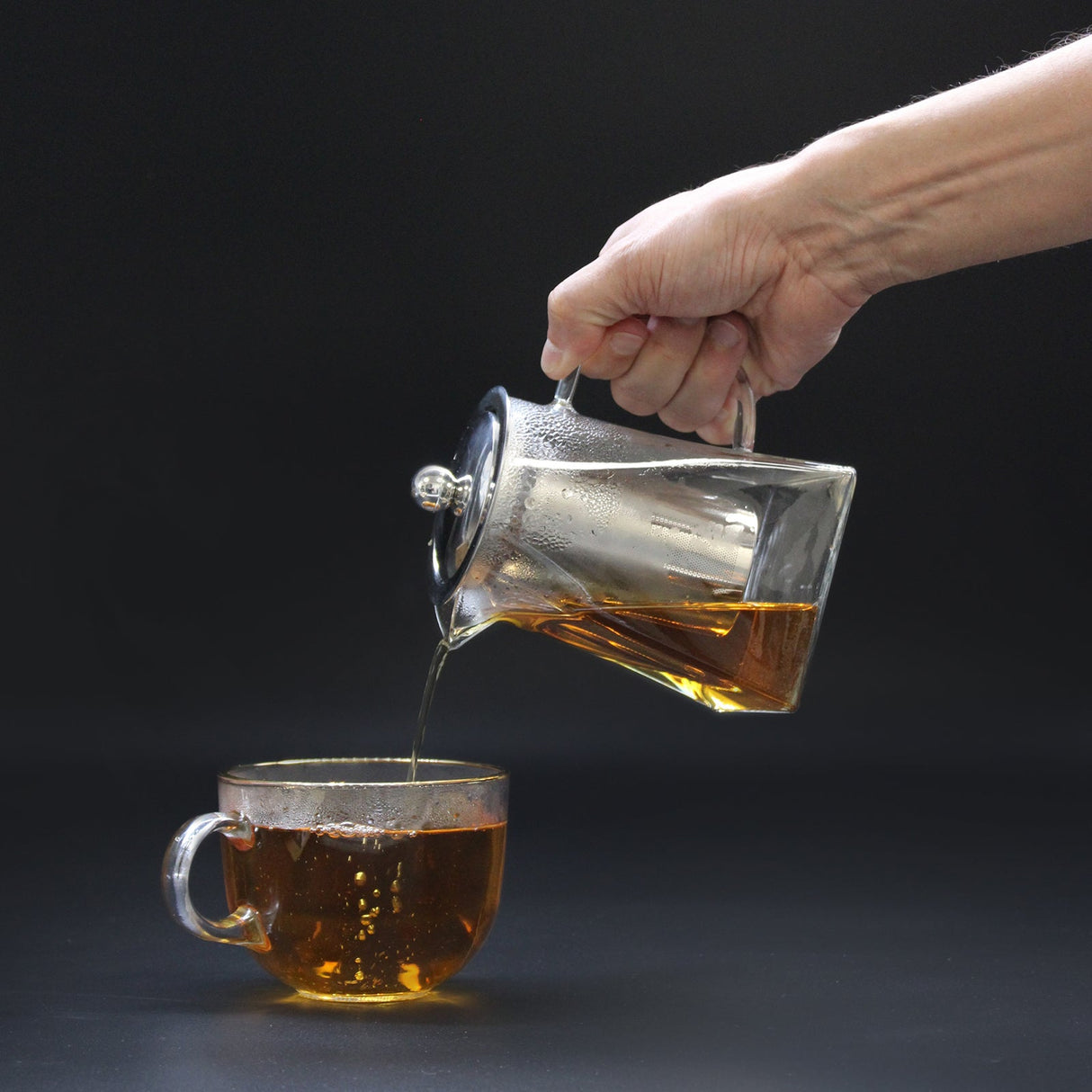 Glass Infuser Teapot - Tower Shape - 780ml - SHAMTAM.COM