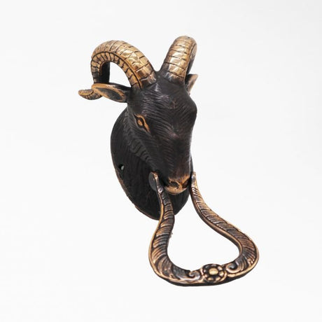 Goat Head Door Knocker Large Metal - SHAMTAM.COM