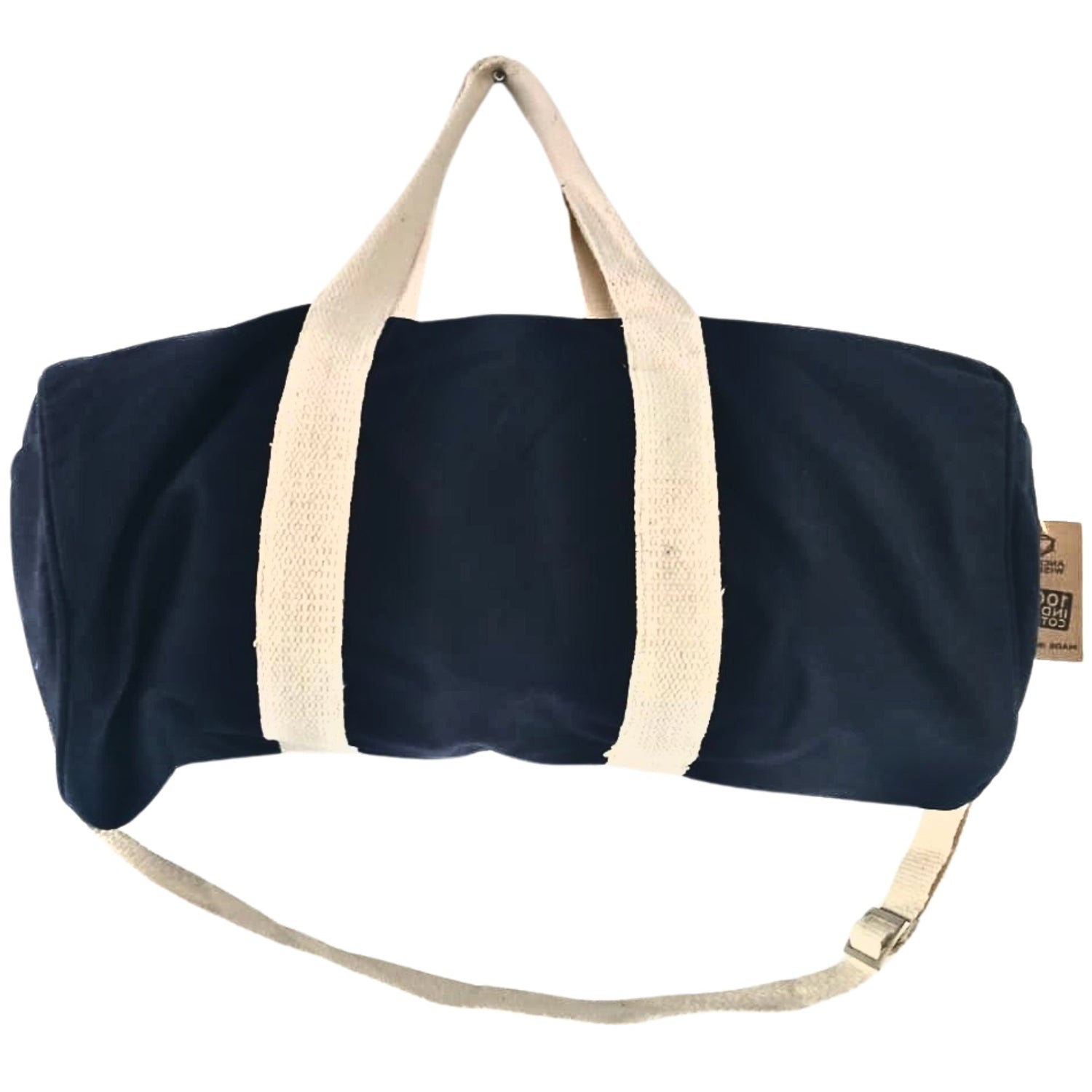 Navy Blue Duffel Gym Bag with Adjustable Strap and Light - Colored Handles - Perfect for Travel and Fitness - SHAMTAM.COM
