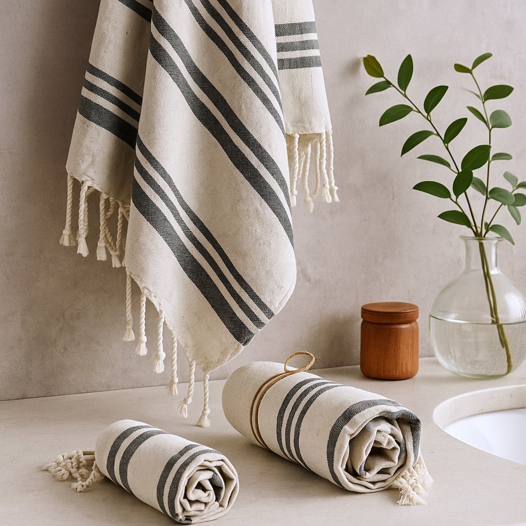 Hamman Spa Towel - Charcoal 90x170cm - SHAMTAM.COM