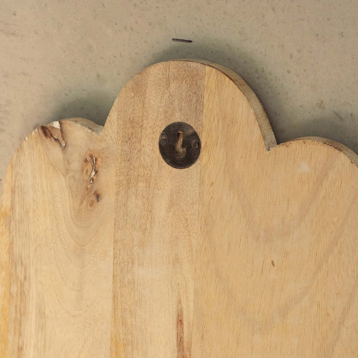 Mango Wood Hamsa Wall Plaque - Whitewash - SHAMTAM.COM