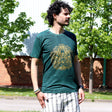 Medium Stone Washed T-Shirt - Hamsa - Green - SHAMTAM.COM