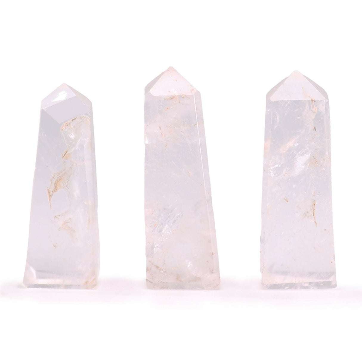 Hand - Carved Clear Quartz Crystal Obelisk Tower 3.5–5cm - SHAMTAM.COM