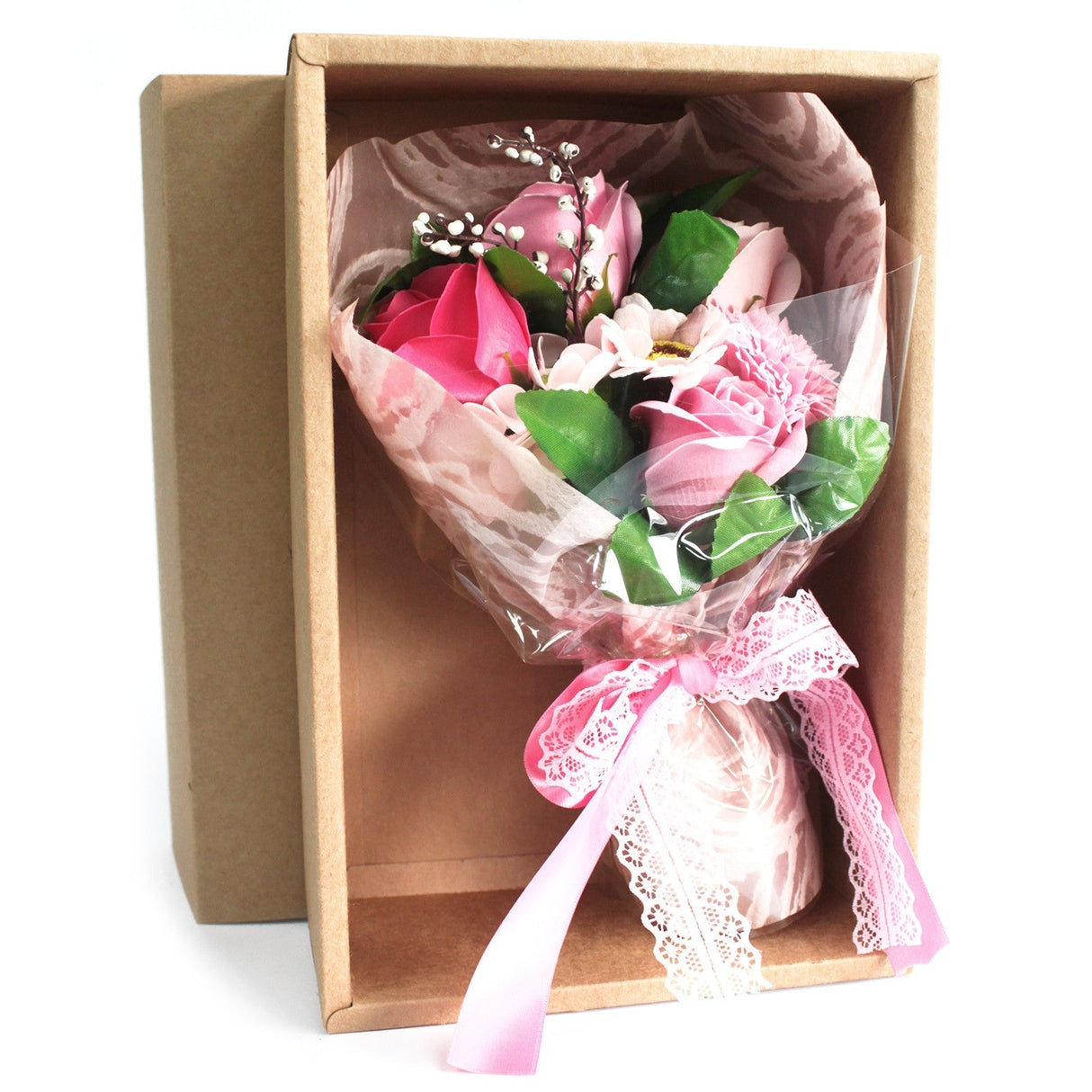 Pink Boxed Hand Soap Flower Bouquet - Special - SHAMTAM.COM