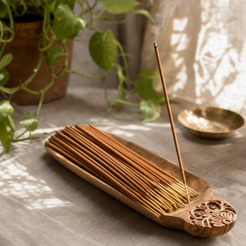 HEM Hexagonal Incense - Palo Santo Masala - Cinnamon — styled in a warm, naturally lit interior