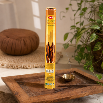HEM Hexagonal Incense - Precious Cinnamon — styled in a warm, naturally lit interior