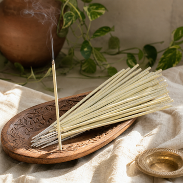 HEM Hexagonal Incense - White Musk — styled in a warm, naturally lit interior