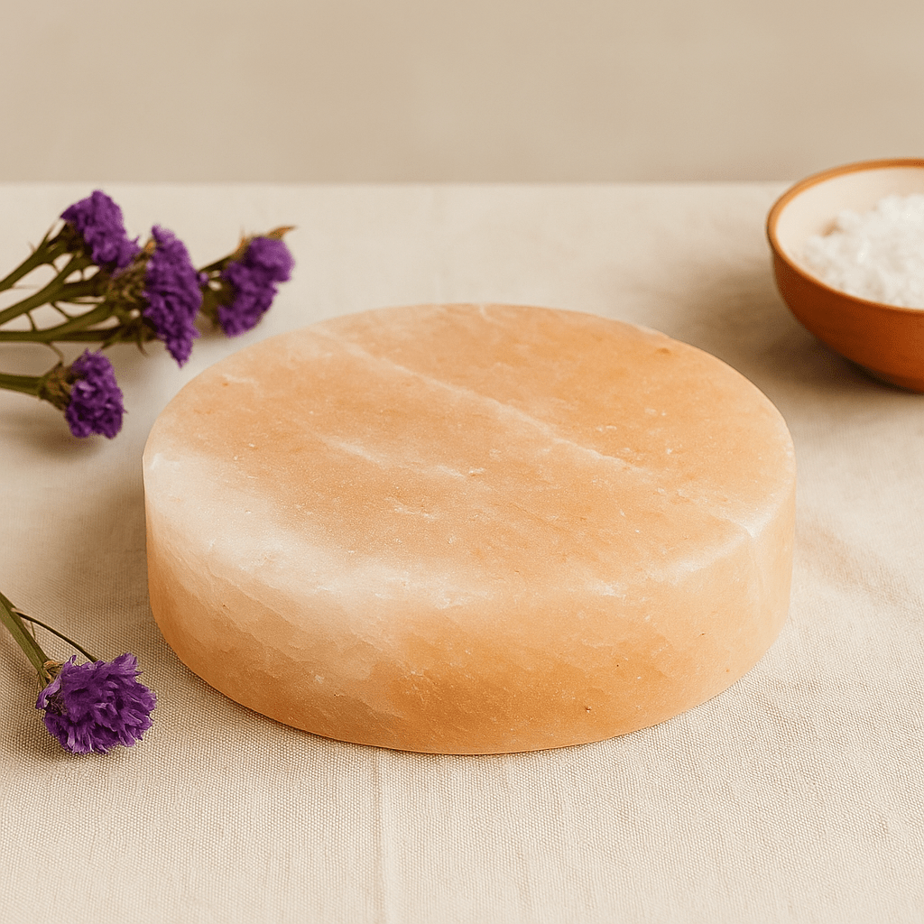 Himalayan Salt Block Round Cooking Plate 20x20x5cm - SHAMTAM.COM