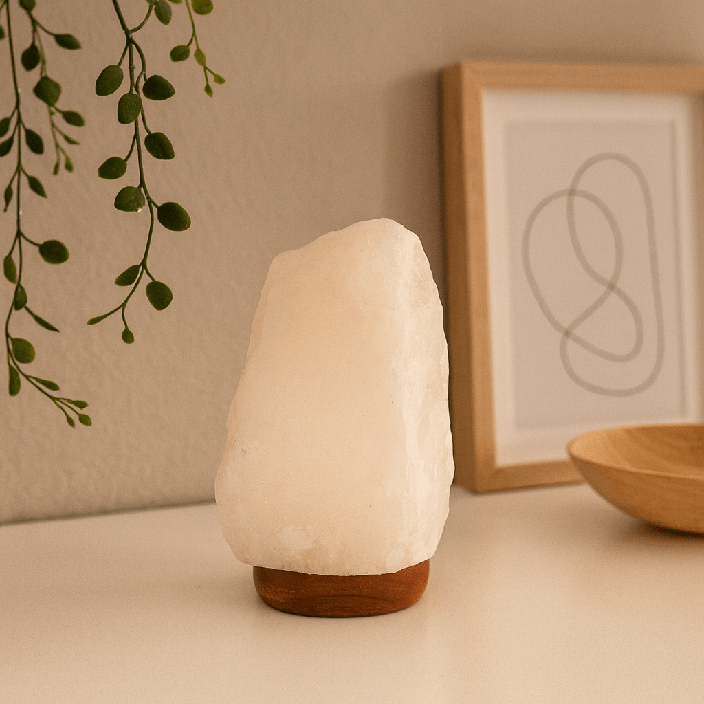 Himalayan Salt Lamp White 2 - 3 kg - SHAMTAM.COM