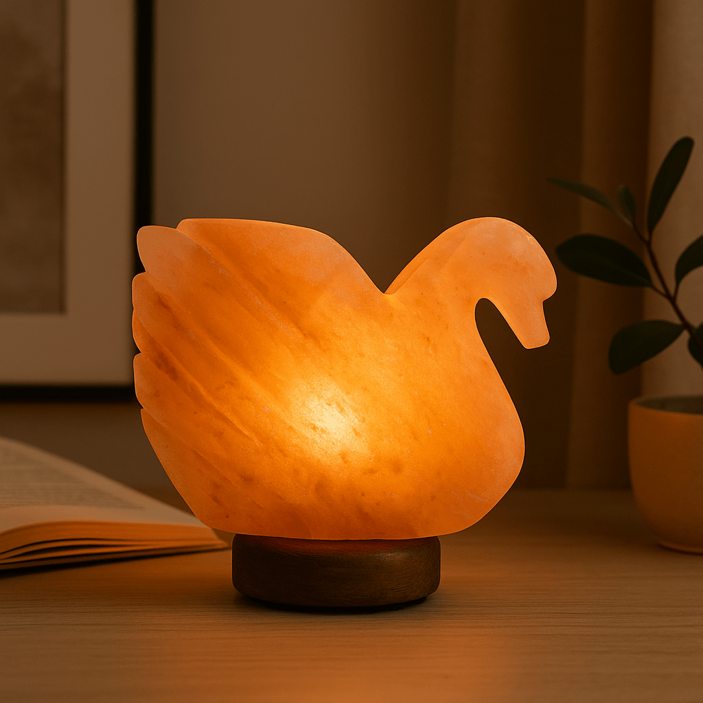 Himalayan Salt Lamp With Bulb 3x5x7 Inches Swan - SHAMTAM.COM