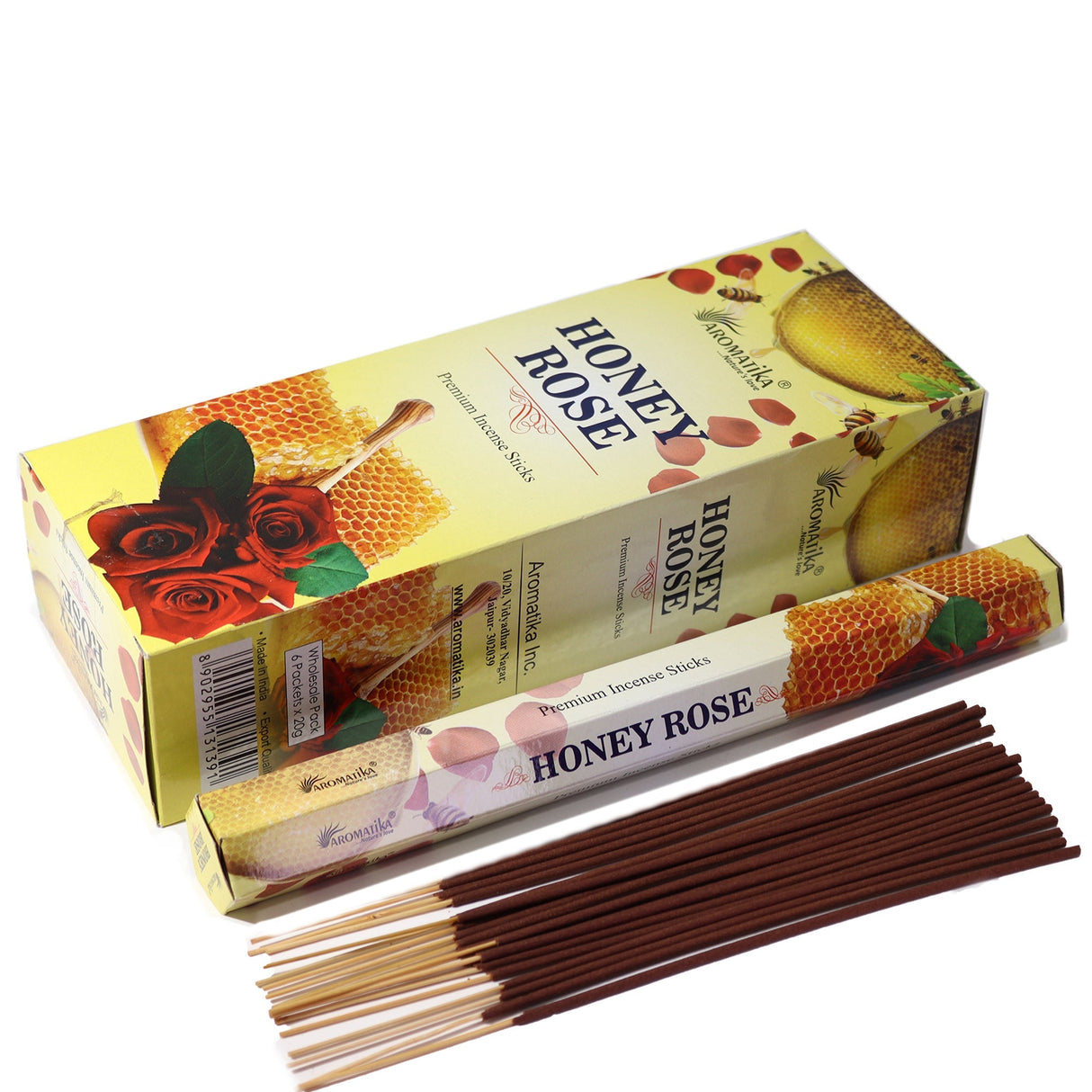 Aromatika Charcoal Free Hex Incense - Honey Rose - SHAMTAM.COM