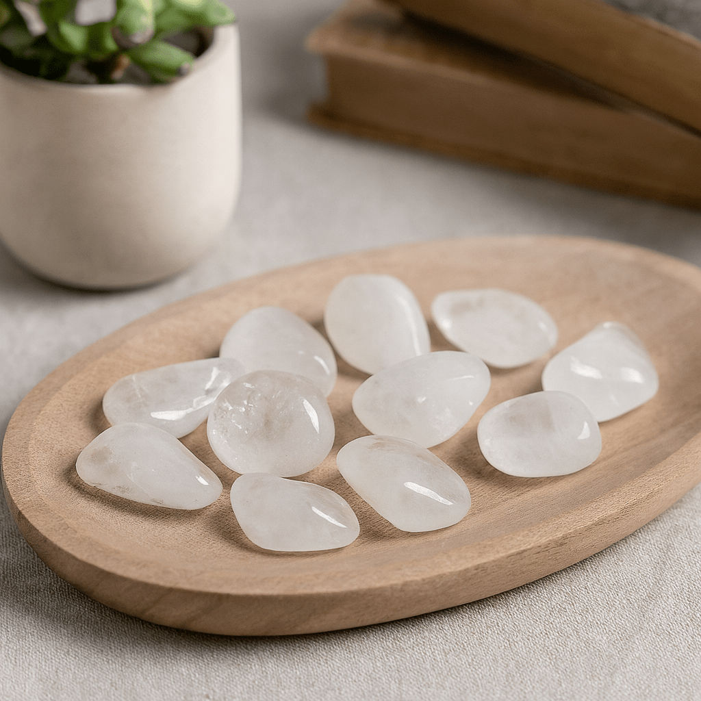 Ice Quartz Tumbled Stones, 24 Pieces - SHAMTAM.COM