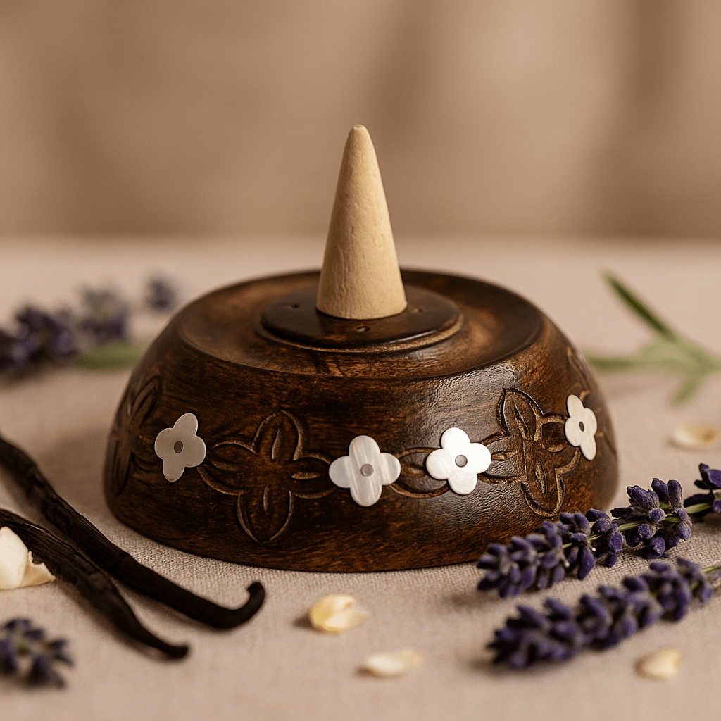 Incense Burner Sticks and Cones Mango Wood - SHAMTAM.COM