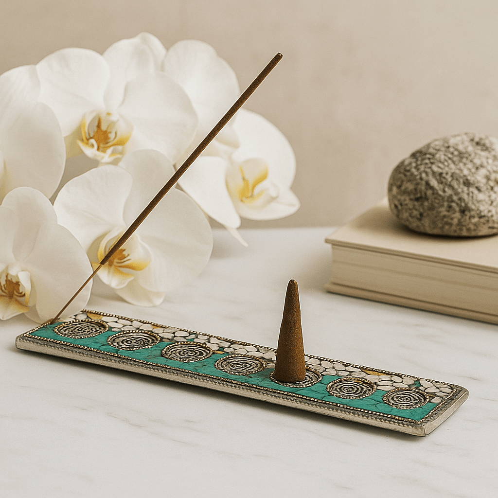 Incense Holder Seven Chakra Tibetan Ceramic Mosaic - SHAMTAM.COM
