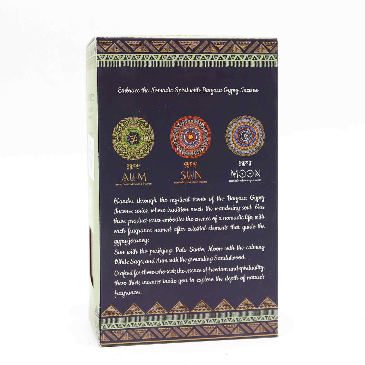 Banjara Nomadic Incense Set - AUM Sandalwood & Gypsy Fragrance with Intricate Designs - SHAMTAM.COM