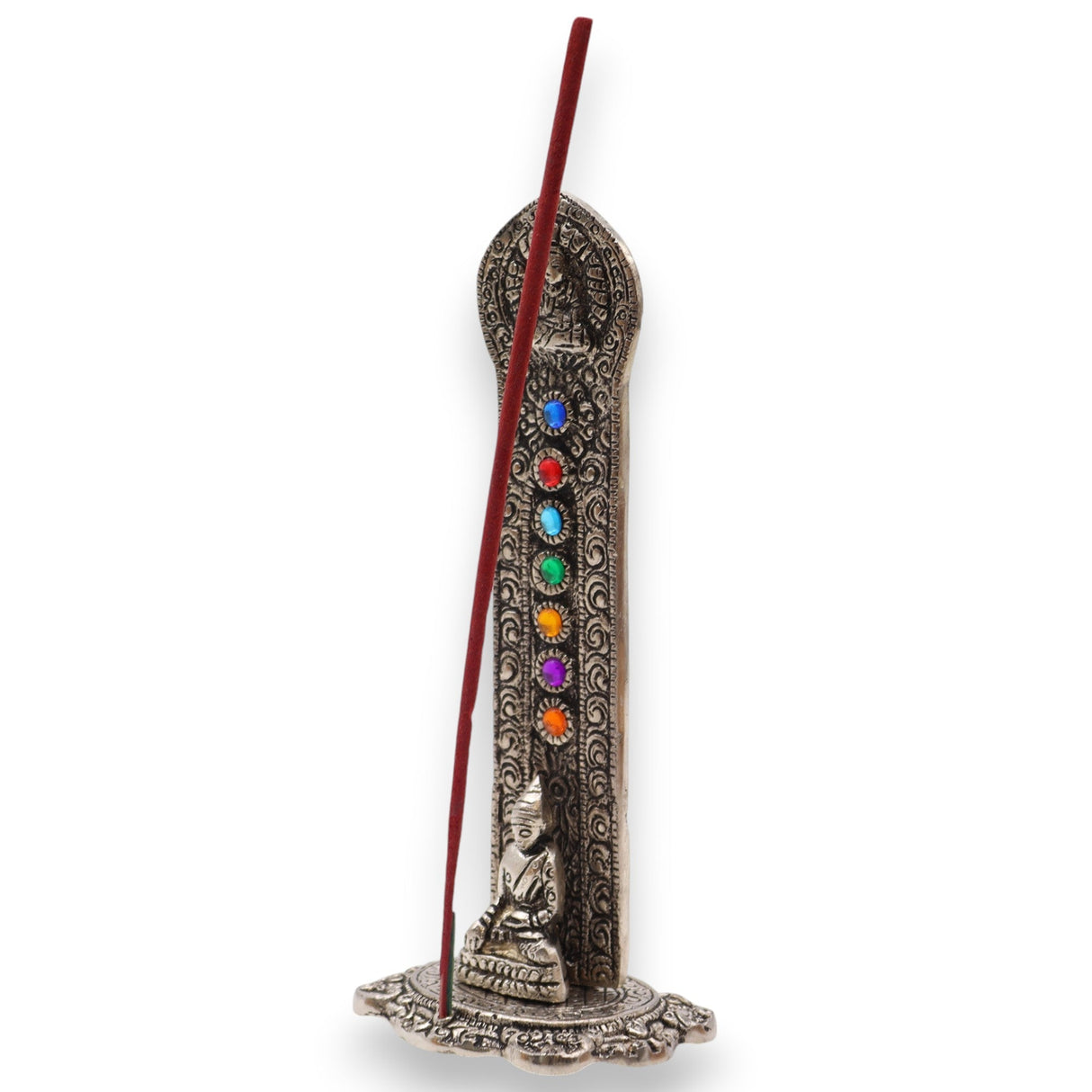 Elevate Your Spiritual Space with the 7 Chakra Tower Buddha Incense Holder – Enhance Meditation & Yoga Practices - SHAMTAM.COM