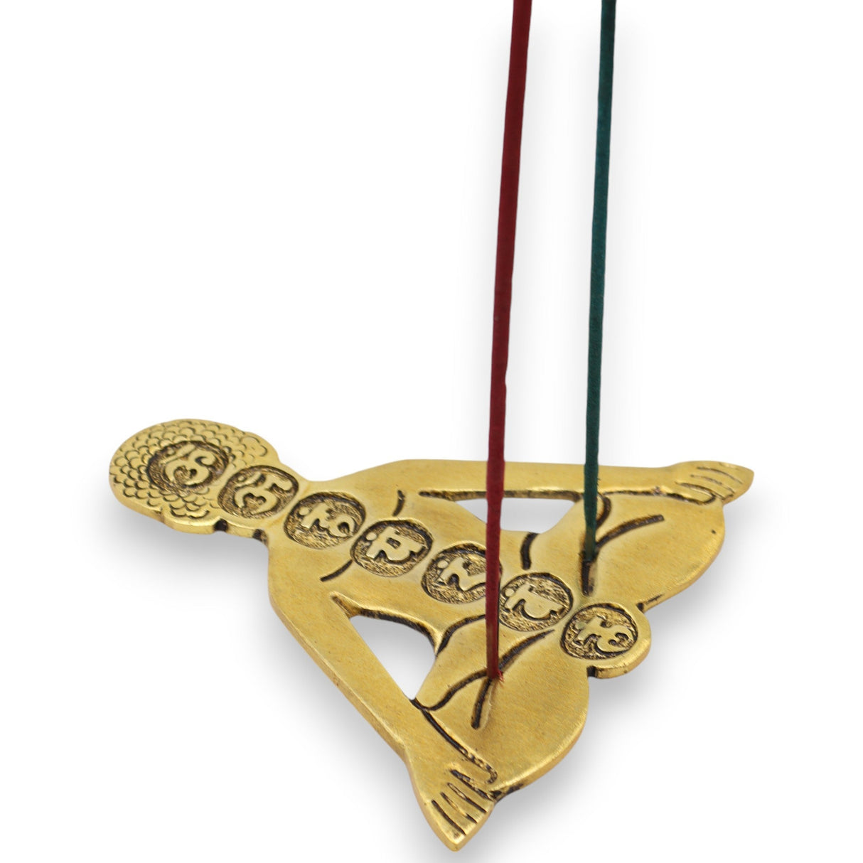 Incense Burner Gold Aluminum Seven Chakra Yoga - SHAMTAM.COM