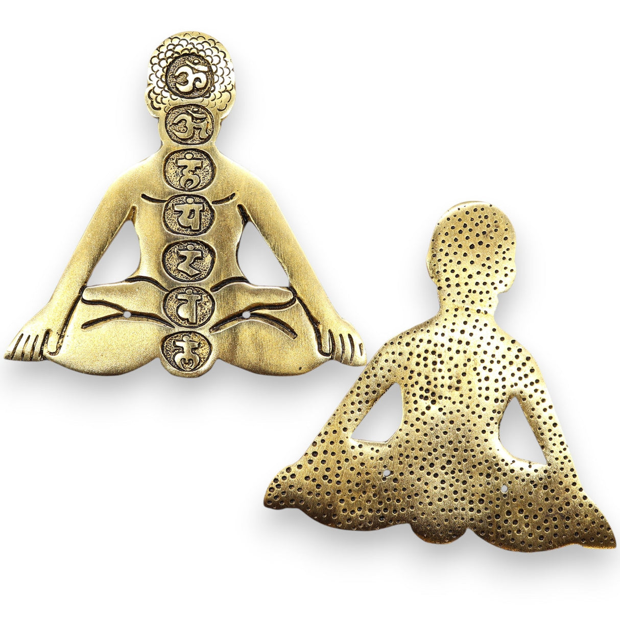 Incense Burner Gold Aluminum Seven Chakra Yoga - SHAMTAM.COM