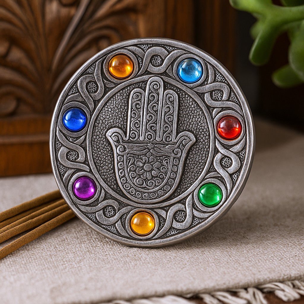 Incense Stick Holder Hamsa Seven Chakra - SHAMTAM.COM
